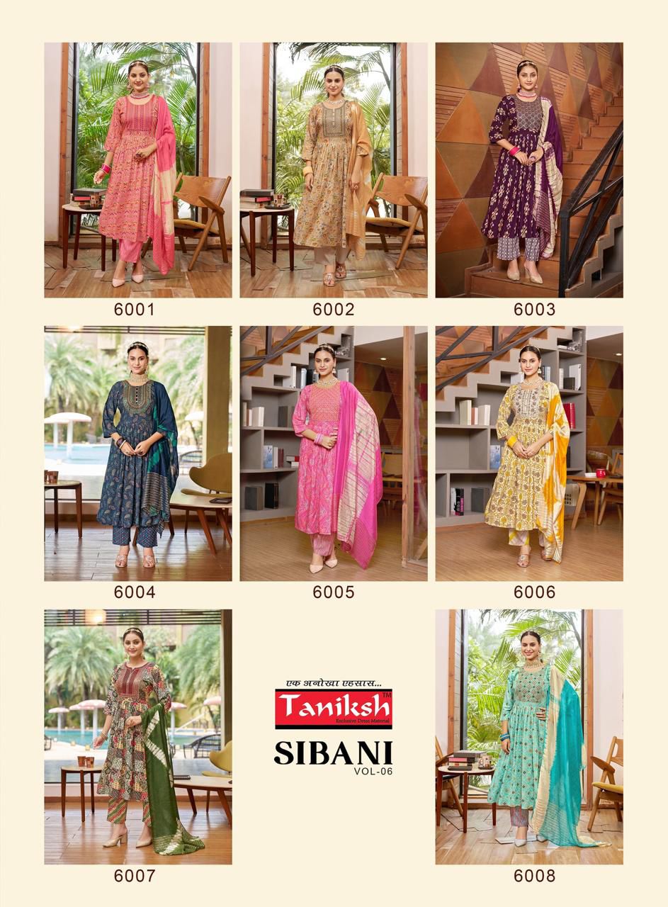 Sibani Vol 6 By Taniksh Rayon Printed Kurti With Bottom Dupatta Wholesale Price In Surat
